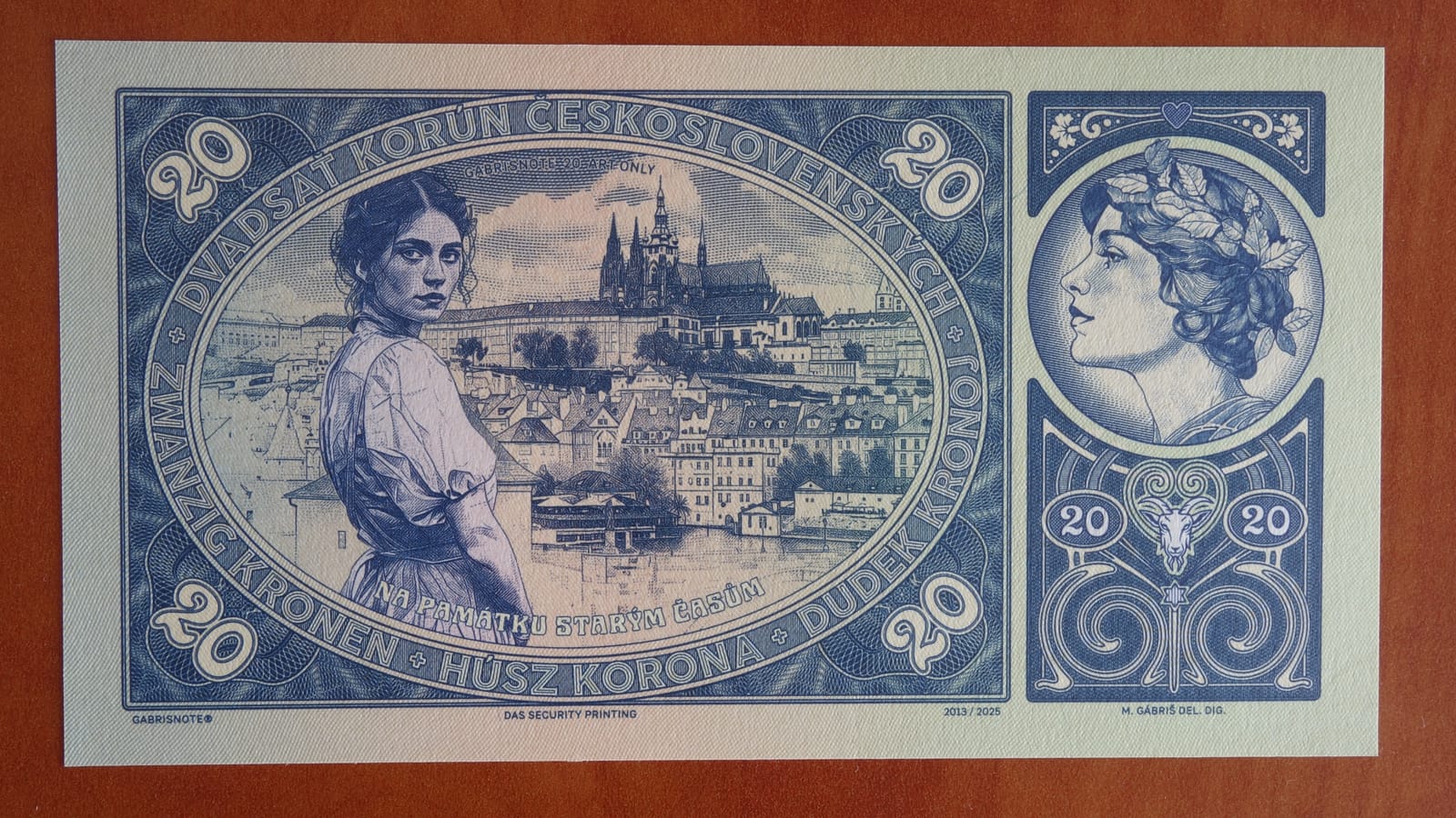 Gábrišovka – 20 korún Československých 1919 - revers